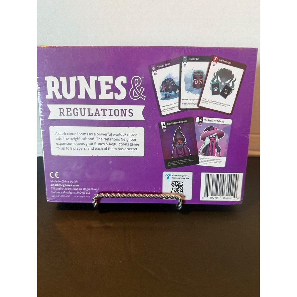Runes & Regulations Nefarious Neighbor Expansion Unstable Games New Sealed - Picture 2 of 2